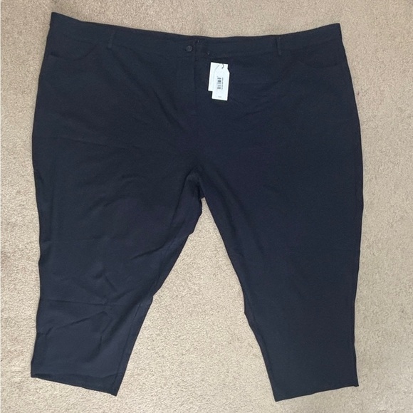 Women’s Plus Size Black Stretch Pants NWT Comfort Fit Casual Work Office 4X - Picture 1 of 8